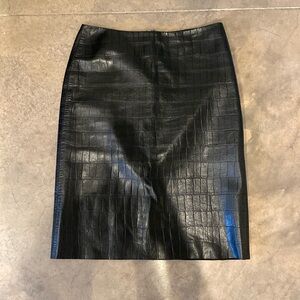 Classy leather skirt